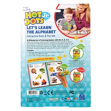 Educational Insights Hot Dots Jr. Let's Learn the Alphabet Interactive Book & Pen Set