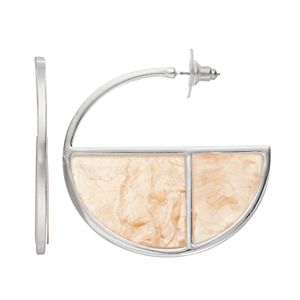 Jennifer Lopez Semi Circle Hoop Earrings