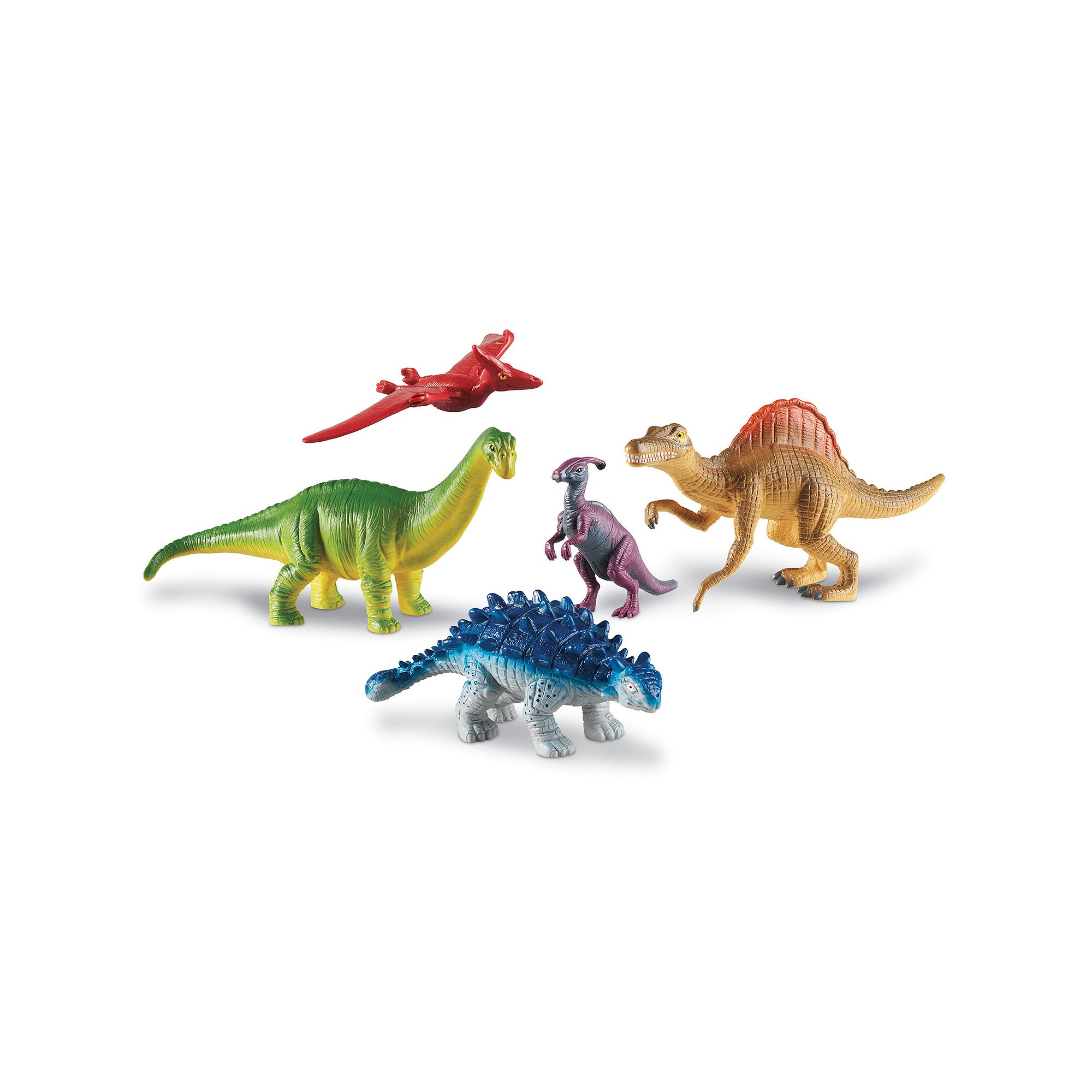 Learning Resources 5-piece Jumbo Dinosaurs 2 Imaginative Playset, Multicolo