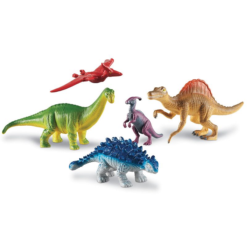 Learning Resources 5-piece Jumbo Dinosaurs 2 Imaginative Playset, Multicolo
