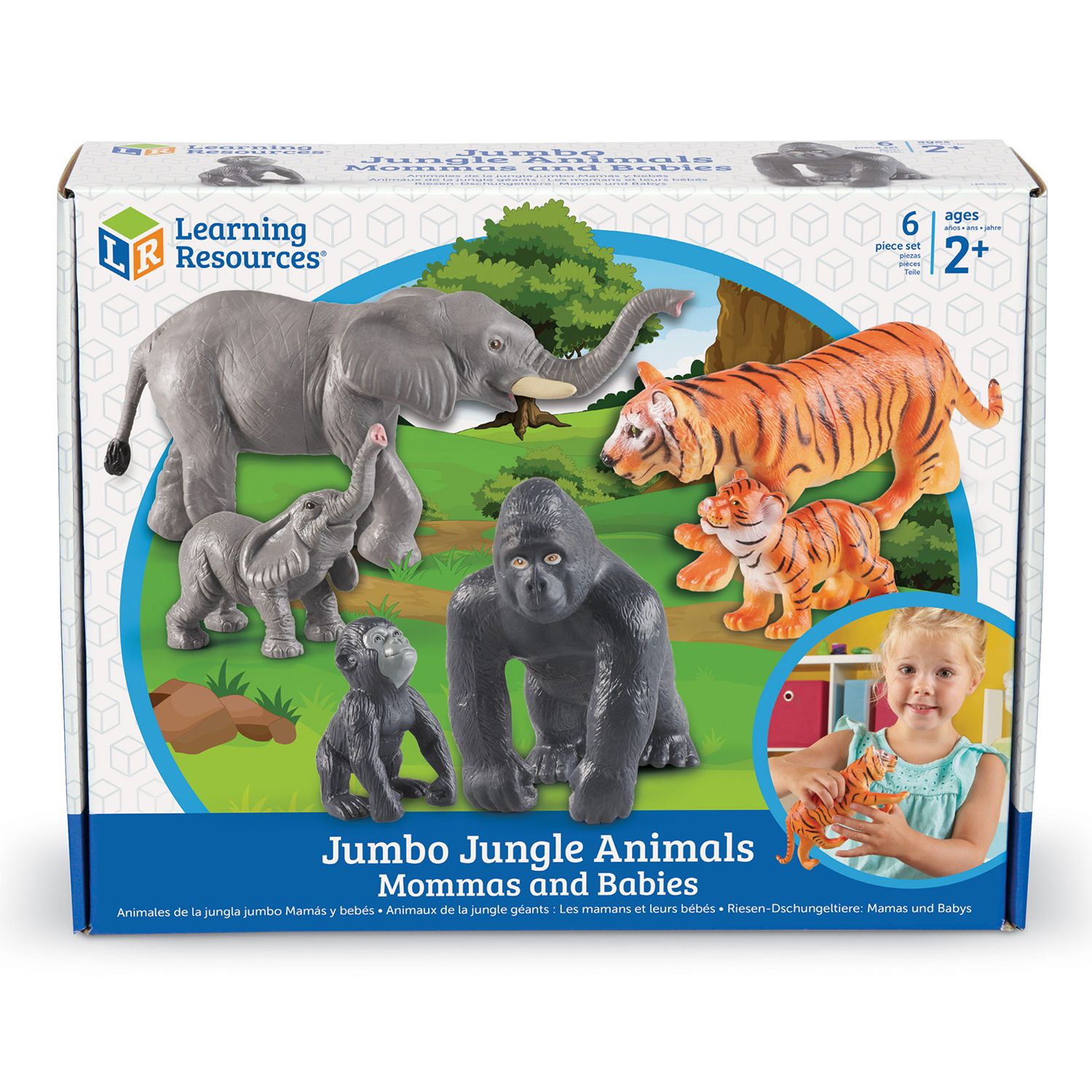 Детские фигурки Learning Resources Mommas & Babies Jumbo Jungle Animals
