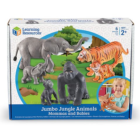 Детские фигурки Learning Resources Mommas & Babies Jumbo Jungle Animals