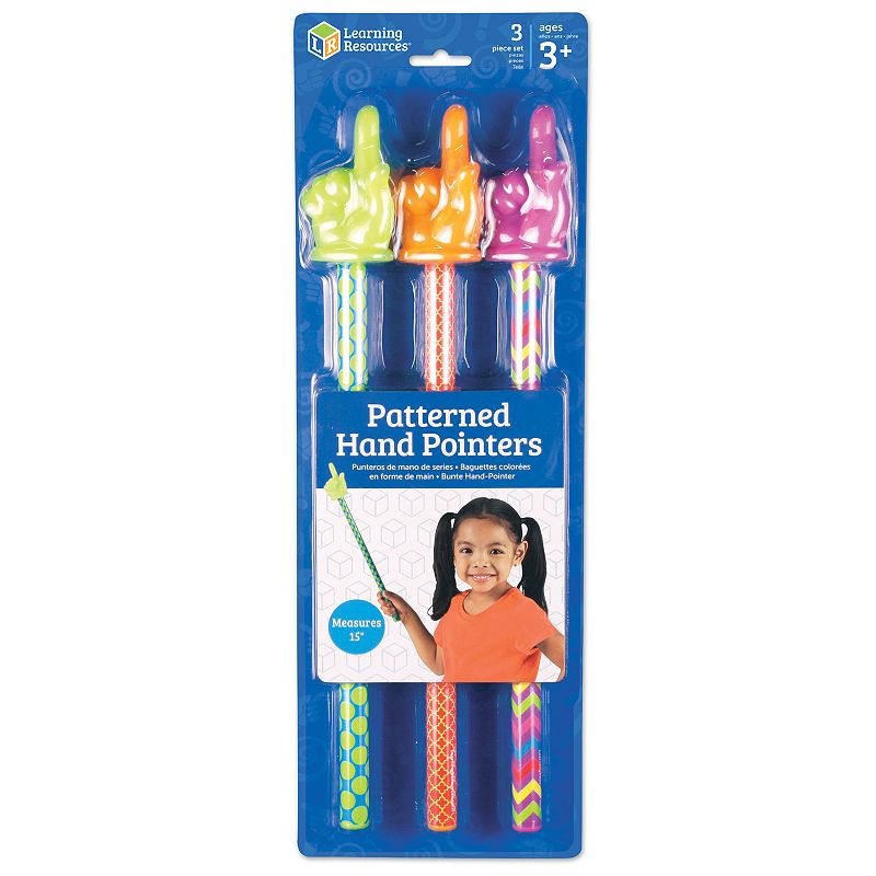 Learning Resources 3-pc. Patterned Hand Pointers Set, Multicolor