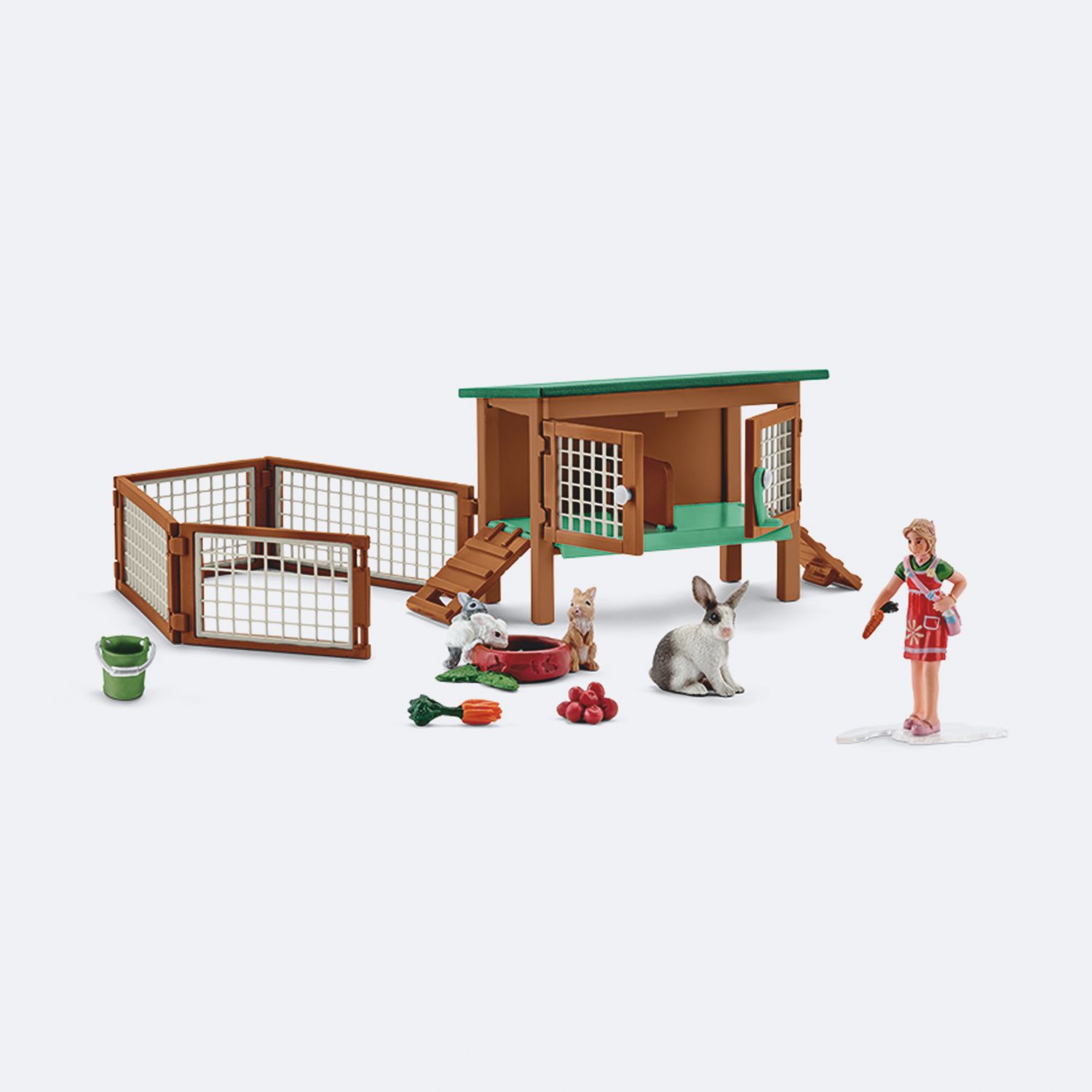 schleich rabbit hutch set