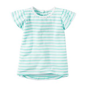 Girls 4-8 Carter's Striped Flutter-Sleeved Top