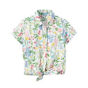 Girls 4-8 Carter's Floral Tie-Front Top