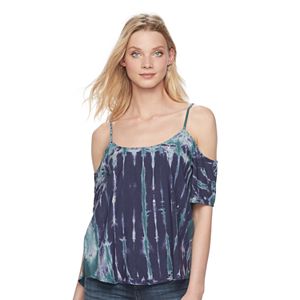 Women's Rock & Republic® Cold-Shoulder Tie-Dye Top