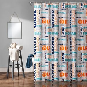 Lush Decor Sports Kid's Shower Curtain