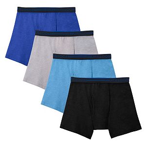 Boys Fruit of the Loom 3-Pack + 1 Bonus Cotton Mesh Boxer Briefs