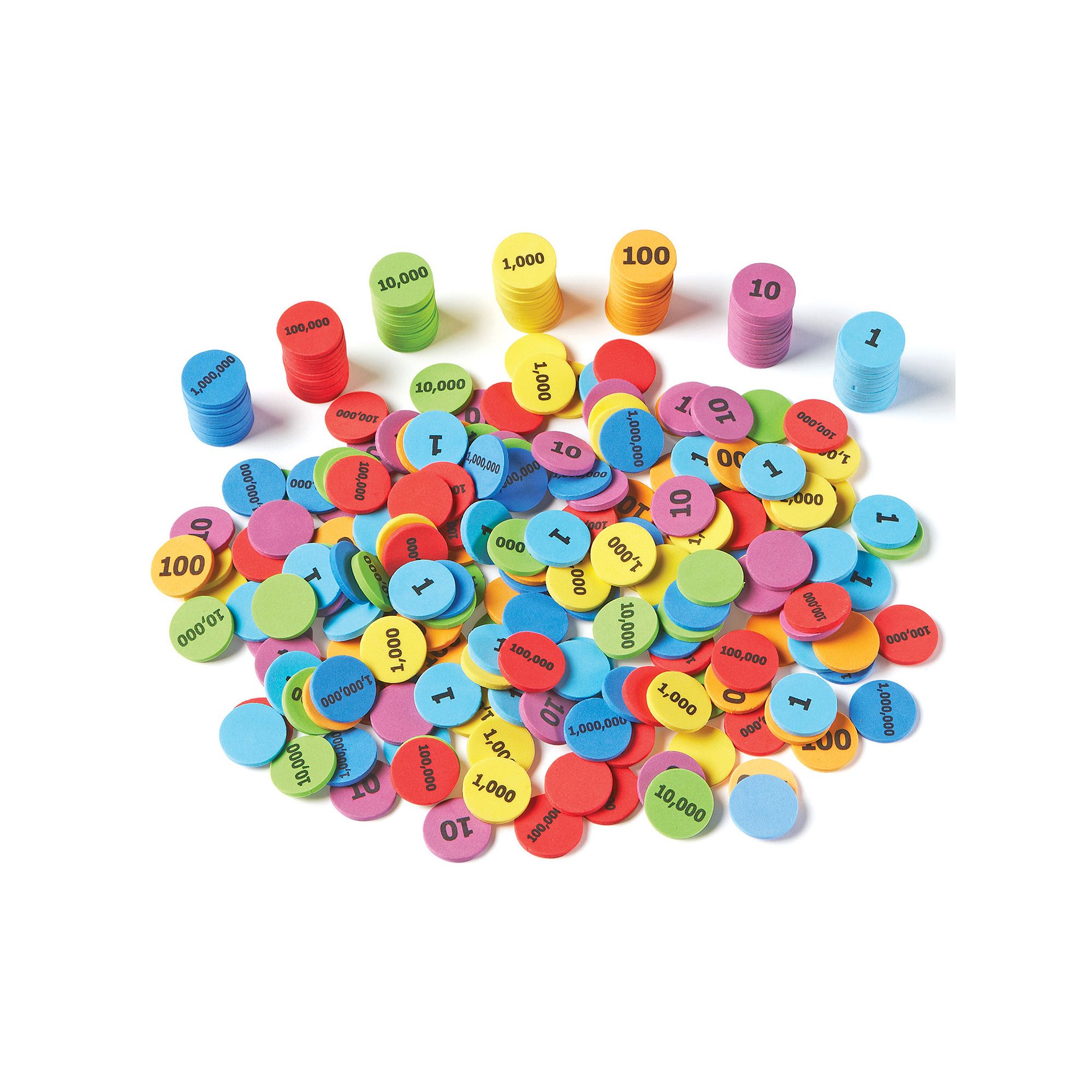 Learning Resources Place Value Disks, Multicolor