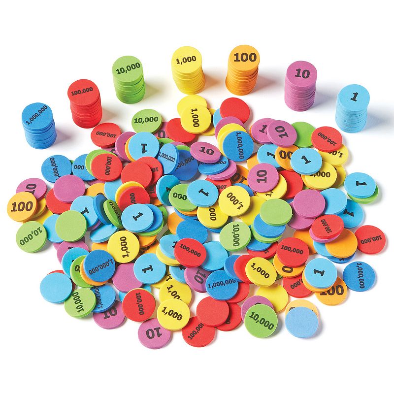 70034057 Learning Resources Place Value Disks, Multicolor sku 70034057