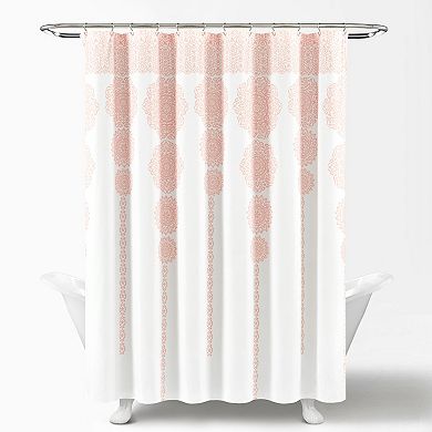 Lush Decor Stripe Medallion Shower Curtain