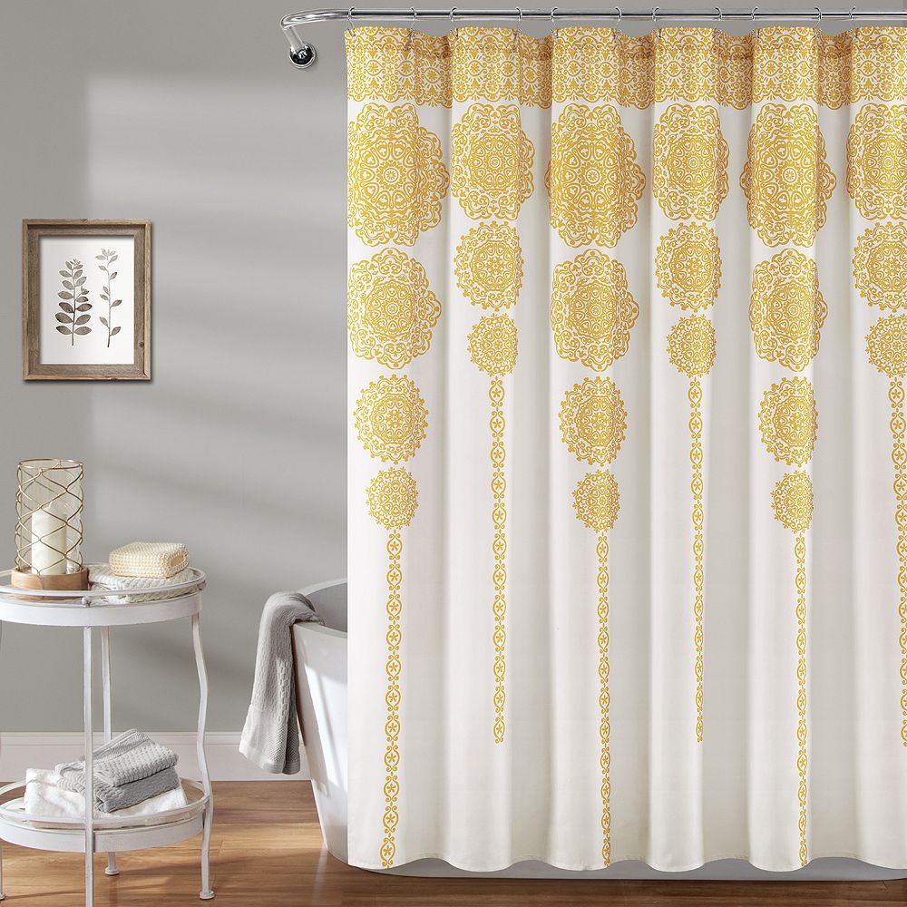 Lush Decor Stripe Medallion Shower Curtain