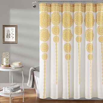 Lush Decor Stripe Medallion Shower Curtain