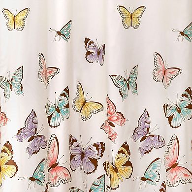 Lush Decor Flutter Butterfly Kid's Shower Curtain