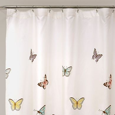 Lush Decor Flutter Butterfly Kid's Shower Curtain