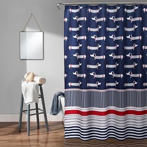 Lush Decor Sausage Dog Kid's Shower Curtain