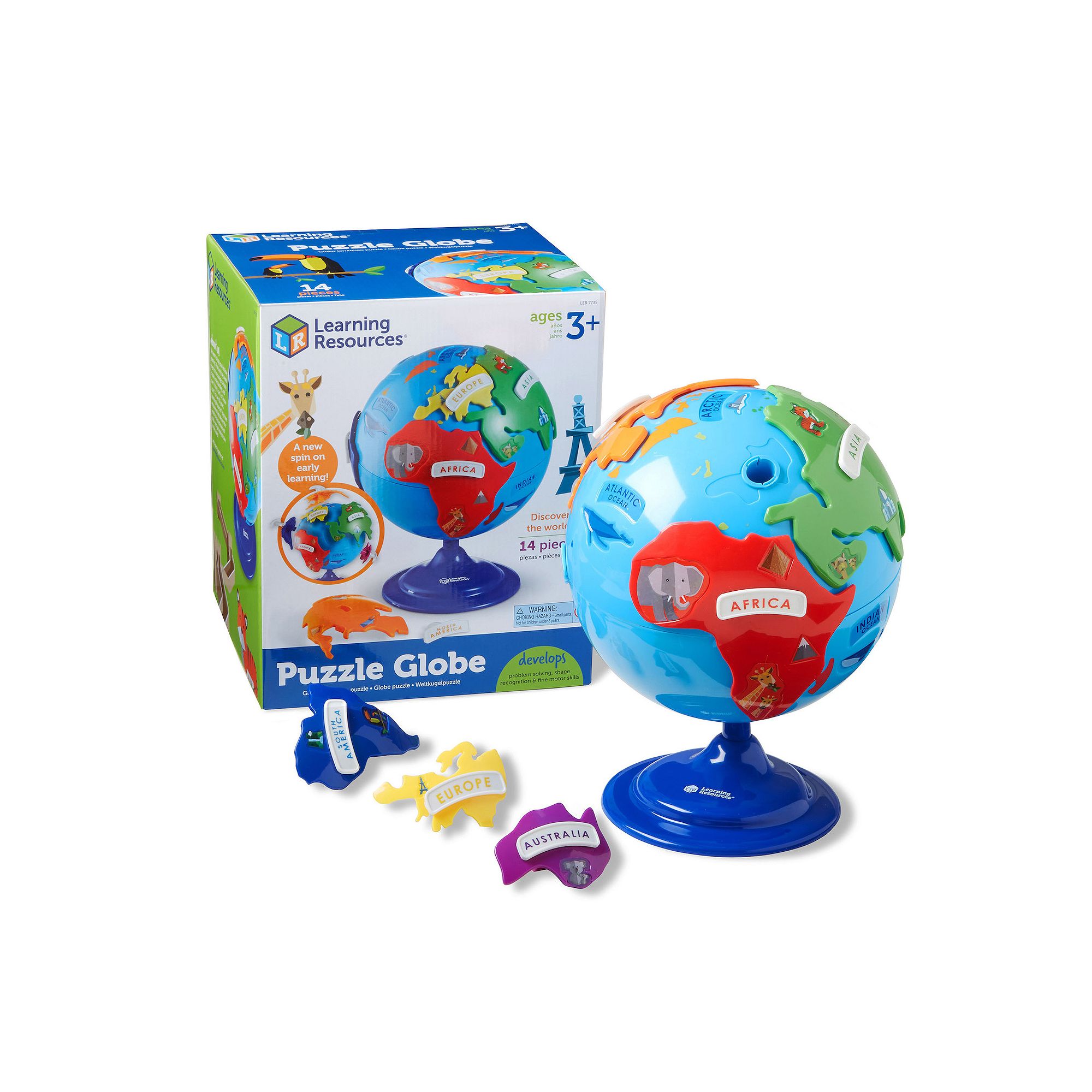 Learning Resources Puzzle Globe, Multicolor