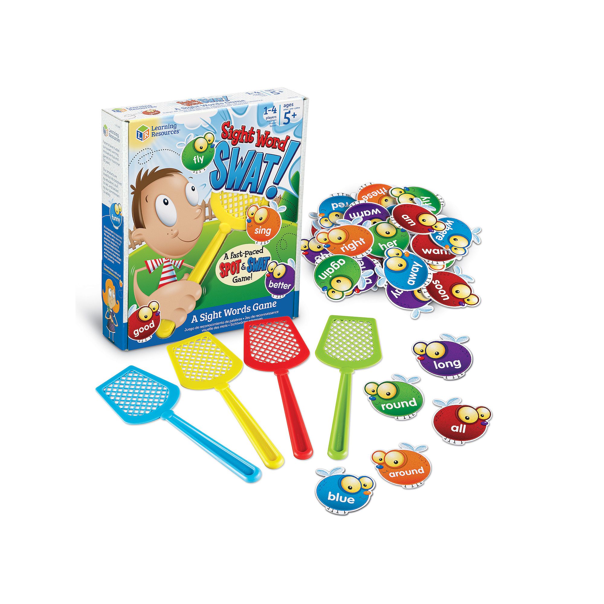Learning Resources 110-Piece Sight Words Swat®! A Sight Words Phonic Game,