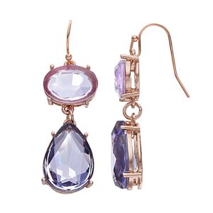 Jennifer Lopez Purple Oval & Teardrop Earrings