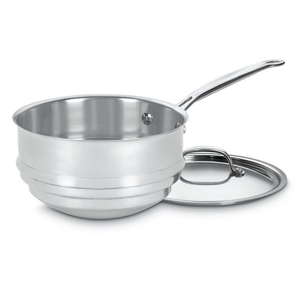 Cook N Home 2 Quarts Stainless Steel Double Boiler, Silver