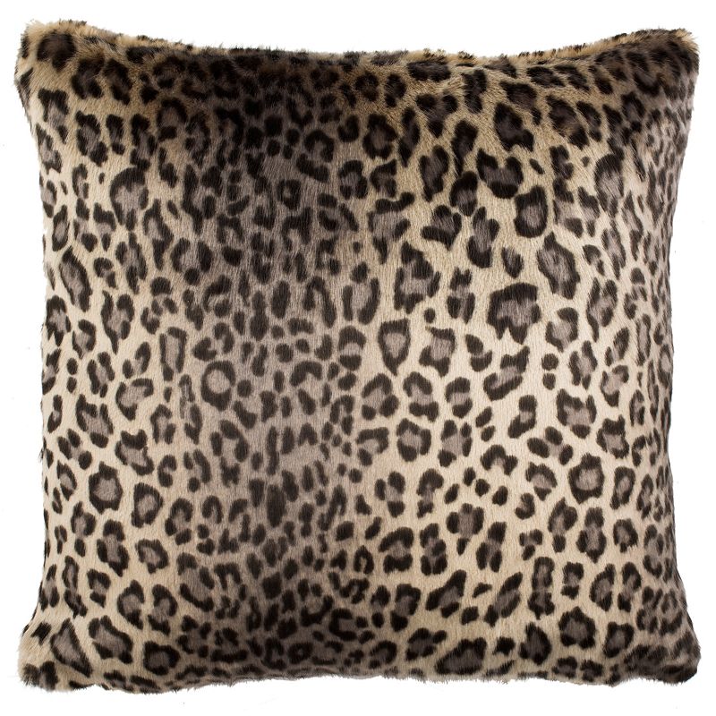 Safavieh Faux Black Leopard Throw Pillow, Multicolor, 20X20