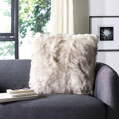 Safavieh Coco Tips Faux Fur Throw Pillow