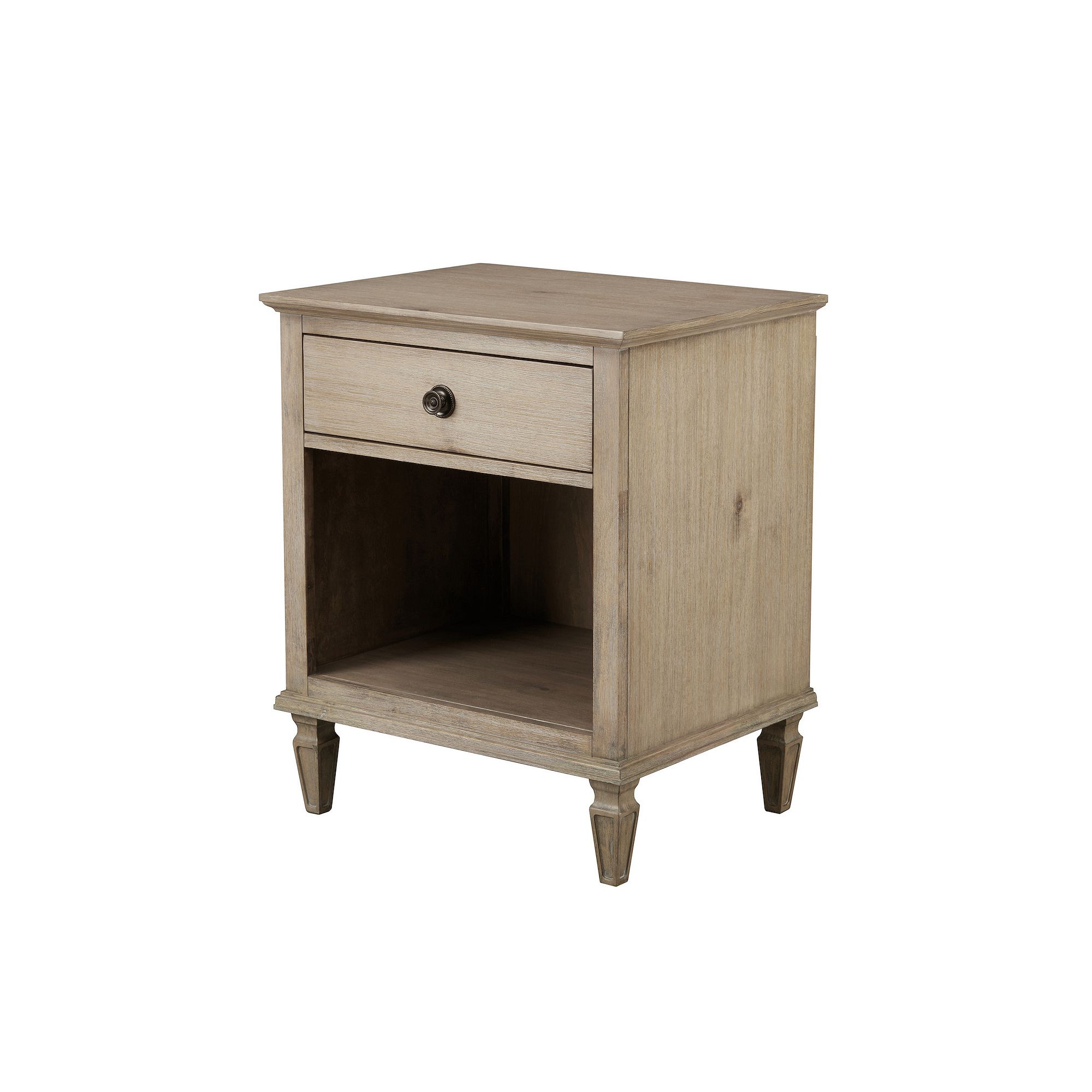 Madison Park Signature Victoria Storage Nightstand, Light Natural