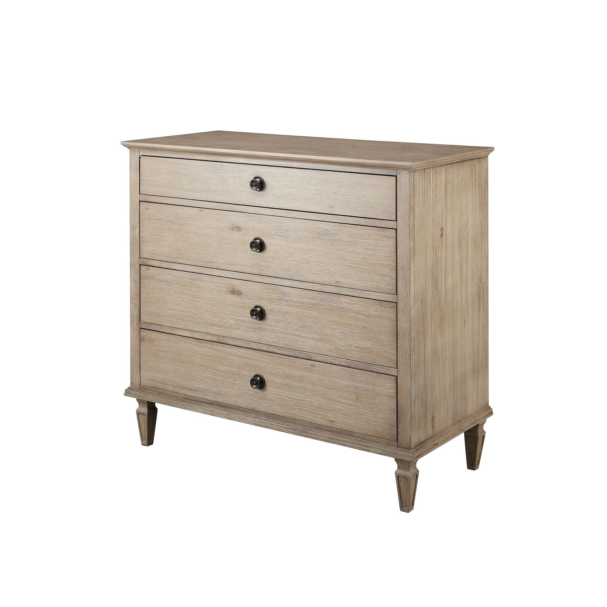 Madison Park Signature Victoria 4-Drawer Storage Dresser, Light Natural