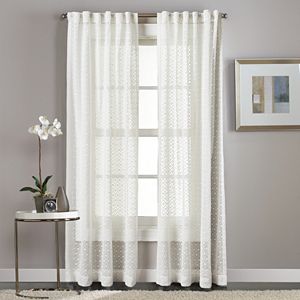 Curtainworks Diamond Patterned Sheer Curtain