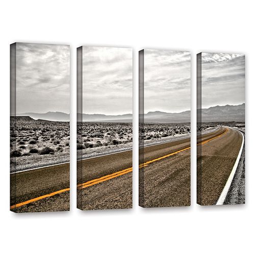 ArtWall ''Slow Curves'' Vertical Canvas Wall Art 4-piece Set