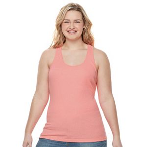 Juniors' Plus Size SO® Ribbed Racerback Tank