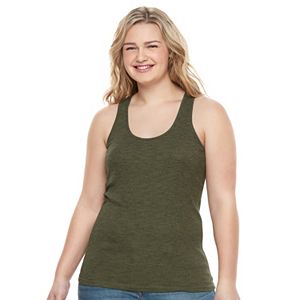 Juniors' Plus Size SO® Ribbed Racerback Tank