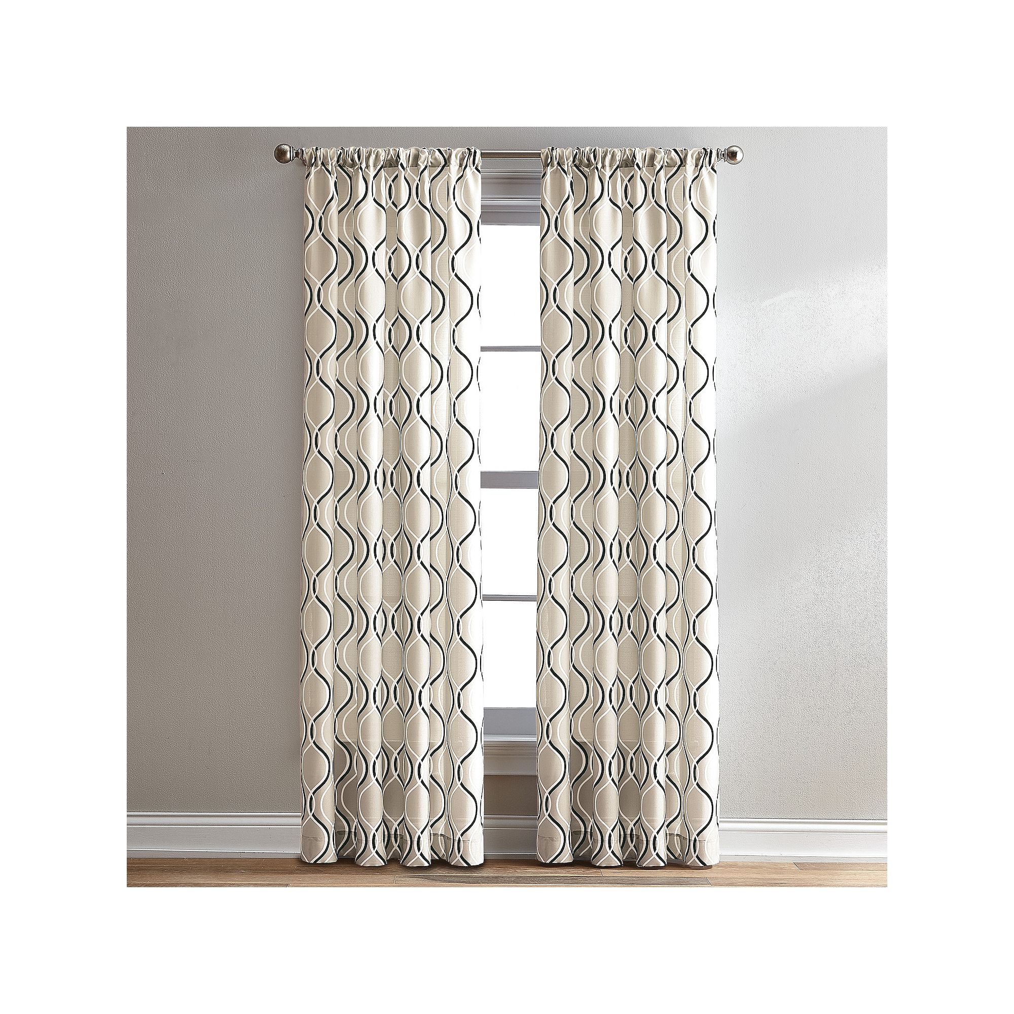 Window Curtainworks 1-Panel Morocco Window Curtain, Black