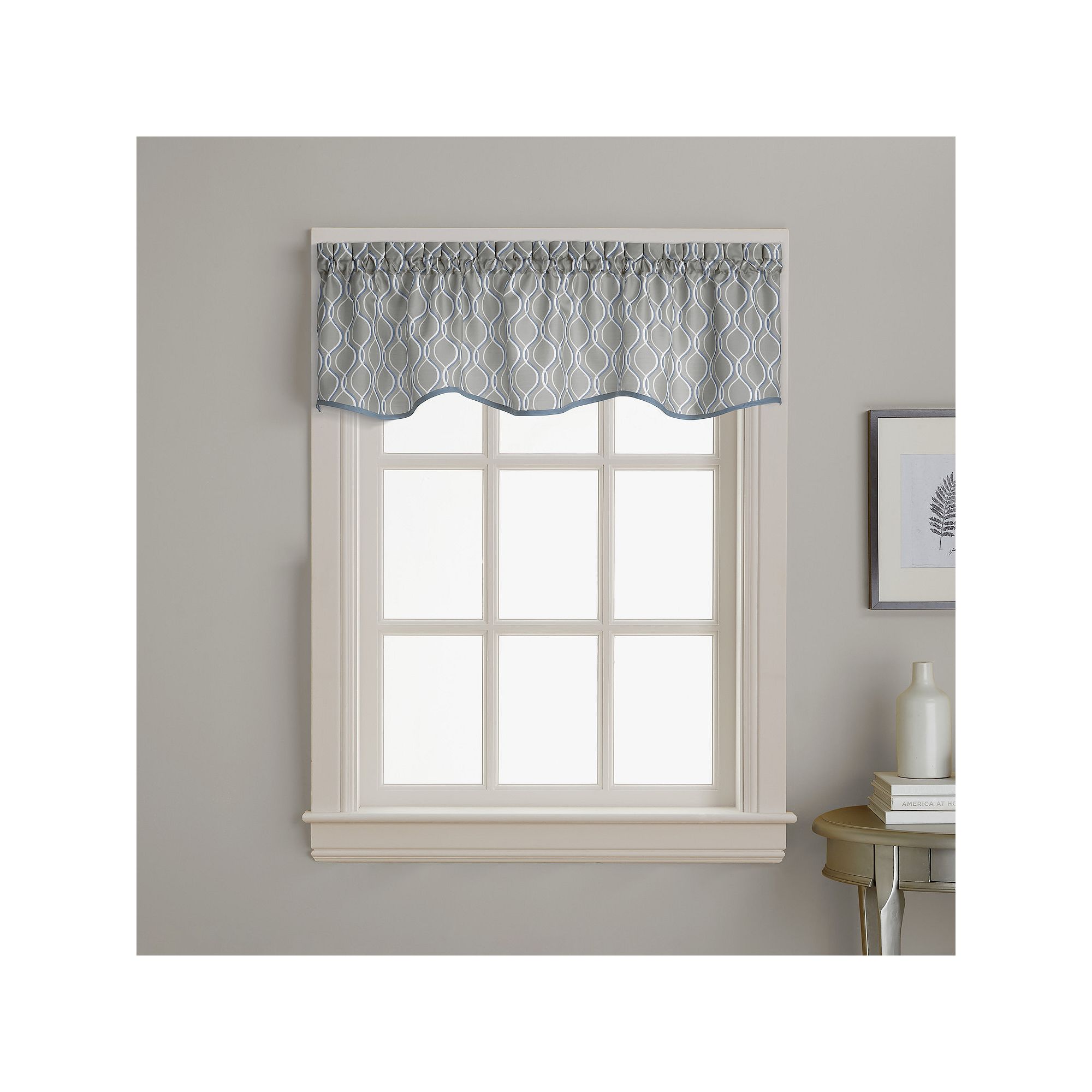 Curtainworks Morocco Tailored Window Valance, Gray