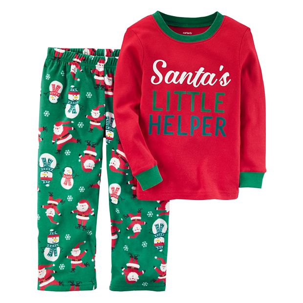 Baby Boy Carter's Santa's Little Helper Top & Microfleece Bottoms Pajama  Set