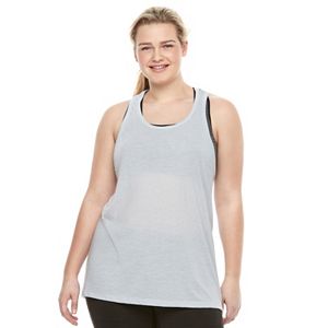 Juniors' Plus Size SO® Mesh Back Space-Dyed Tank