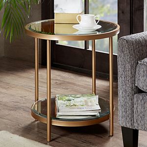 Madison Park Brandy Mirrored End Table