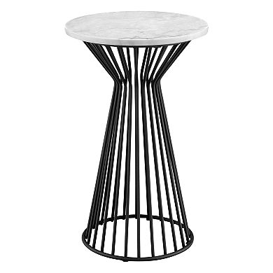 Madison Park Keaton Marble Finish End Table