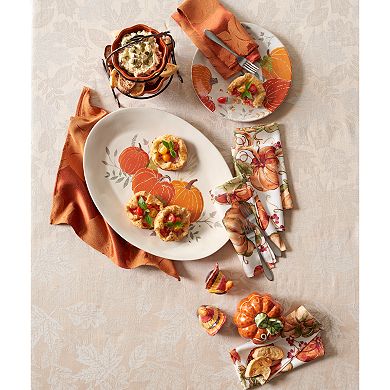 Celebrate Fall Together Oval Pumpkin Platter