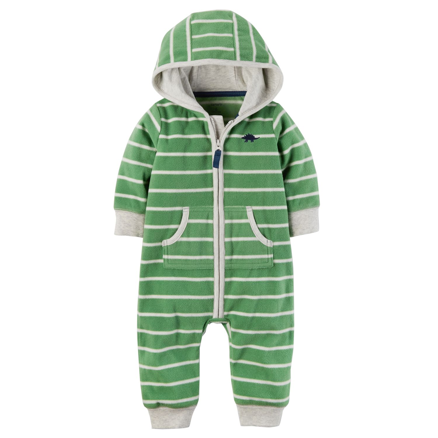 hooded fleece jumpsuit
