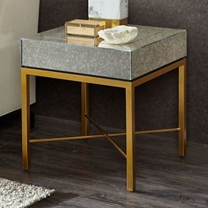 Madison Park Willa Mirrored End Table