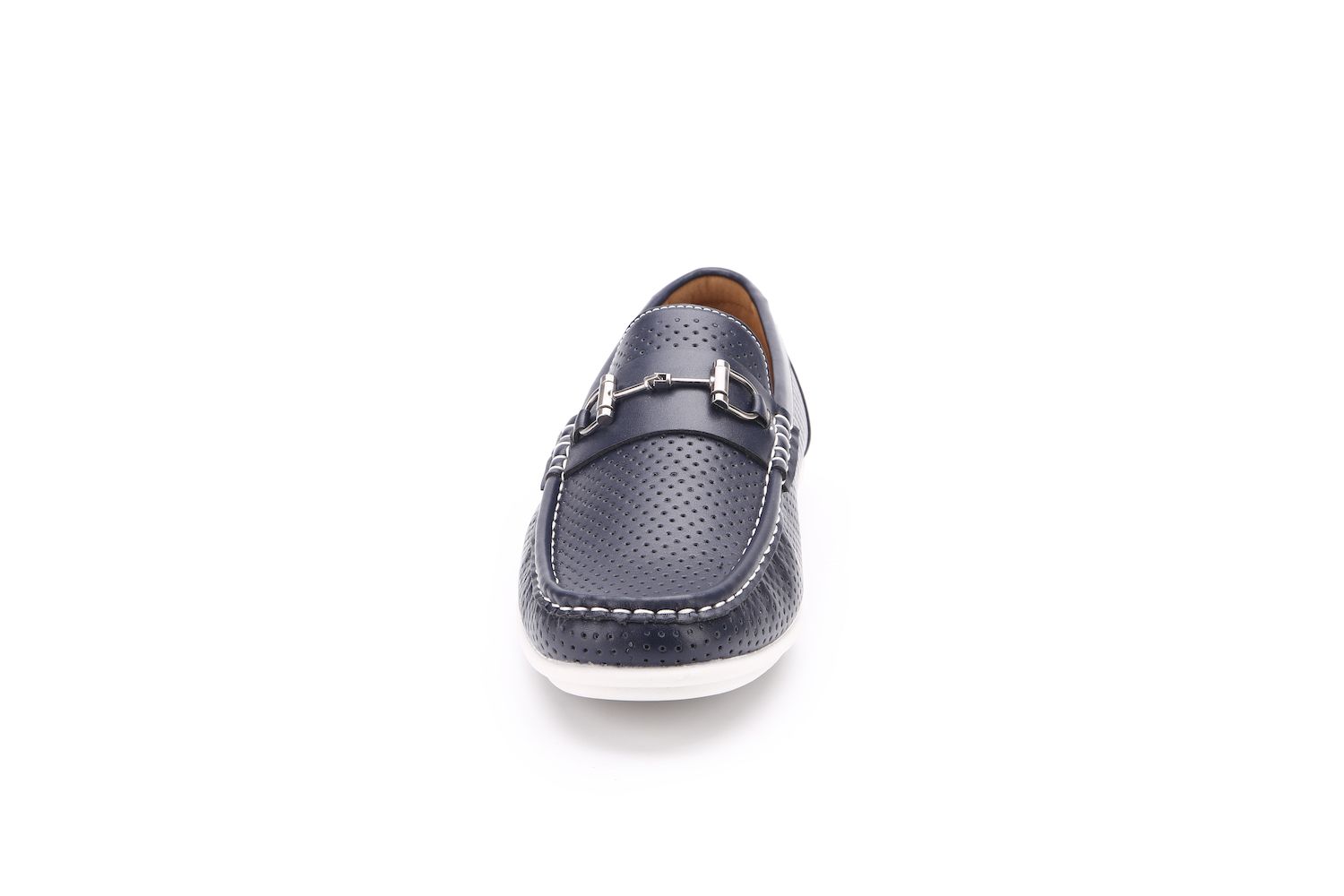 Aston Marc Men\'s Perforated Driving Loafers  color is NAVY BLUE size 13 Aston Marc Mens Bit Driving Shoes Navy - Medium main image 2