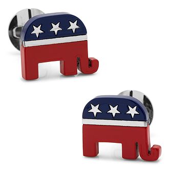Men's Cuff Links, Inc. Republican Elephant Cuff Links