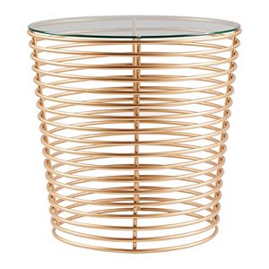 Madison Park Carson Glass Top End Table