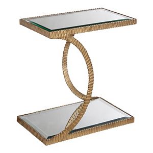 Madison Park Kylie Mirrored End Table