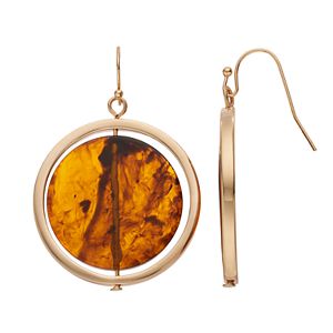 Jennifer Lopez Spinning Circle Drop Earrings