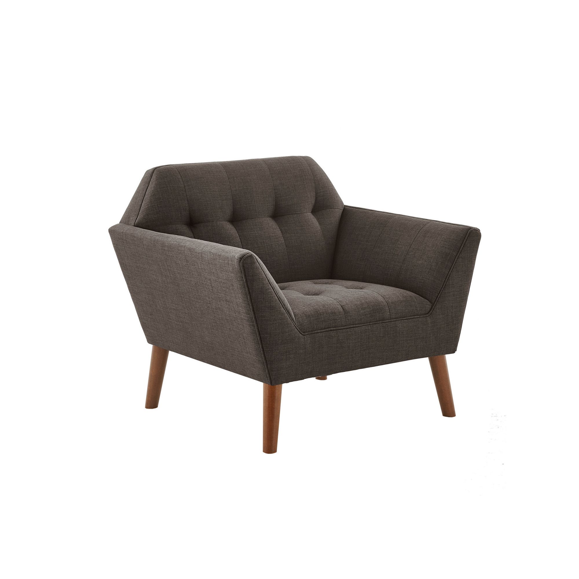INK+IVY Newport Wide Mid-Century Modern Lounge Chair, Grey