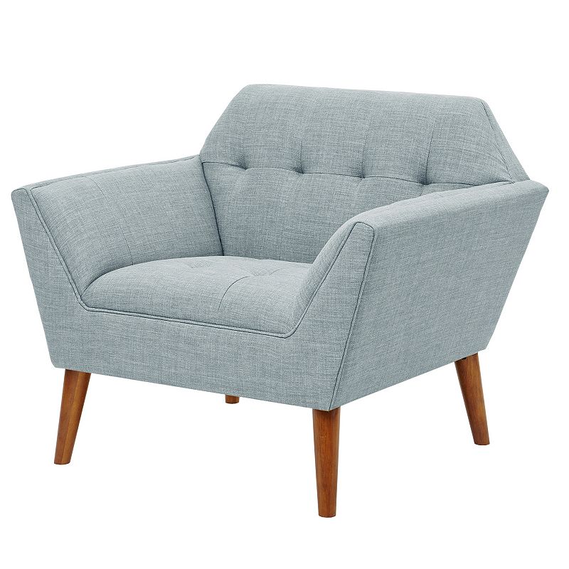 INK+IVY Newport Lounge Accent Chair, Light Blue