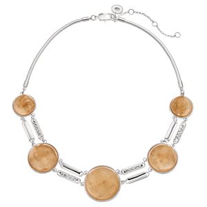 Jennifer Lopez Graduated Round Cabochon Statement Necklace